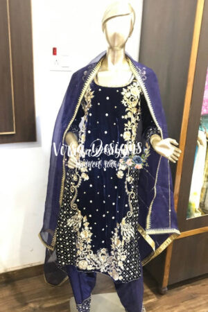 velvet embroidered designer suit